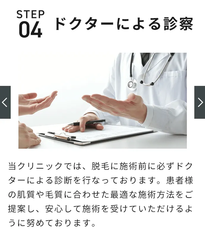 STEP4：ドクターによる診察
